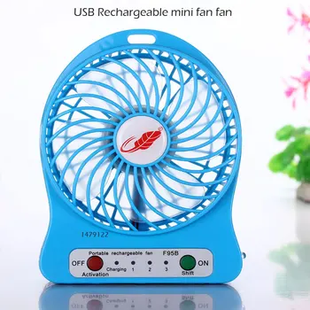 

USB Fan Mini Electric Personal Fans LED Portable Rechargeable Desktop Fan Battery Cooling Operated Fan