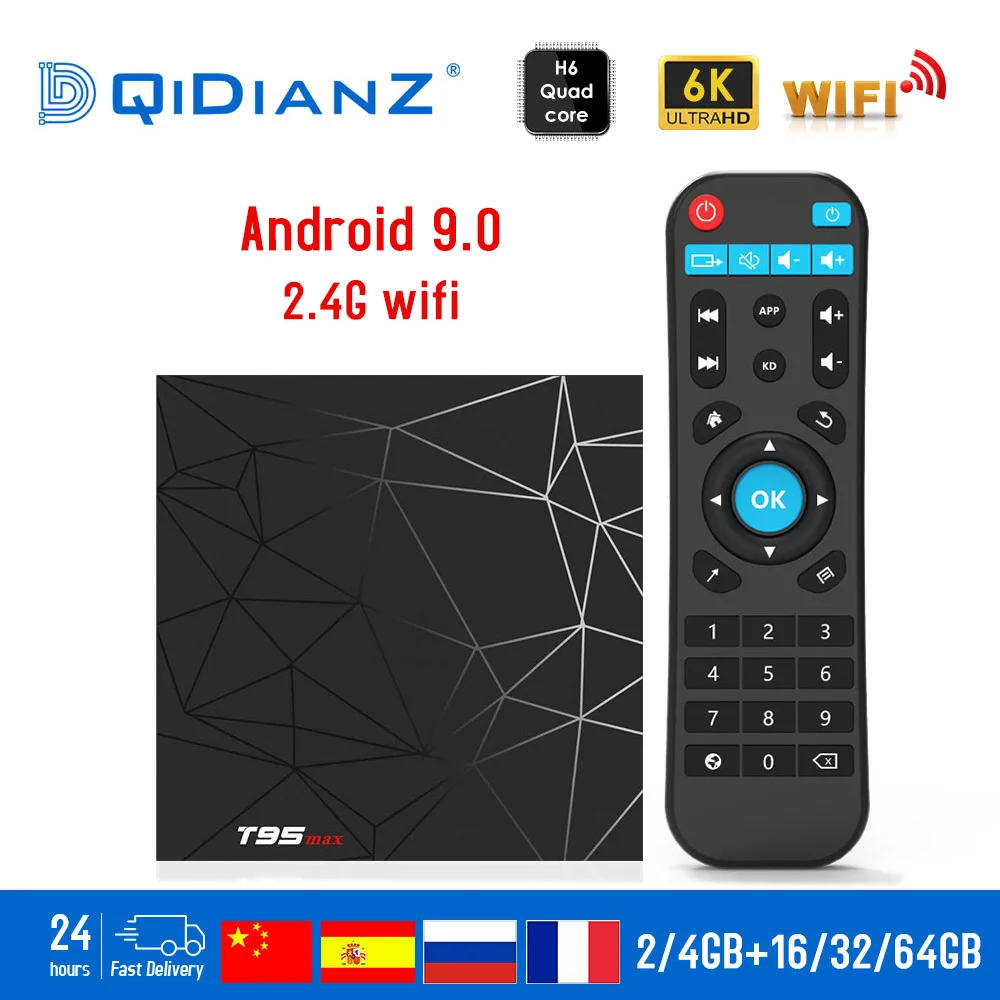 5 шт. HK1MAX Smart tv box Android 9,0 2,4G/5G Wifi BT 4,0 RK3328 Четырехъядерный 4K 1080P Full HD hk1 max приставка Netflix KD плеер