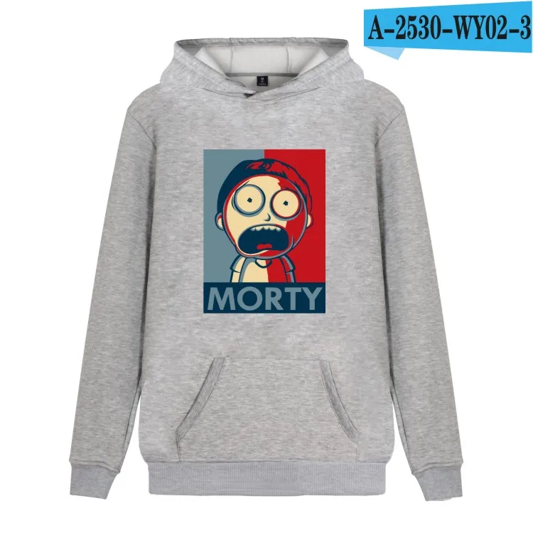 LUCKYFRIDAYF Rick And Morty мужская толстовка с капюшоном Harajuku/Женская хлопковая Осенняя аниме-Толстовка Кепка для мужчин/женщин толстовки уличная одежда - Цвет: gray