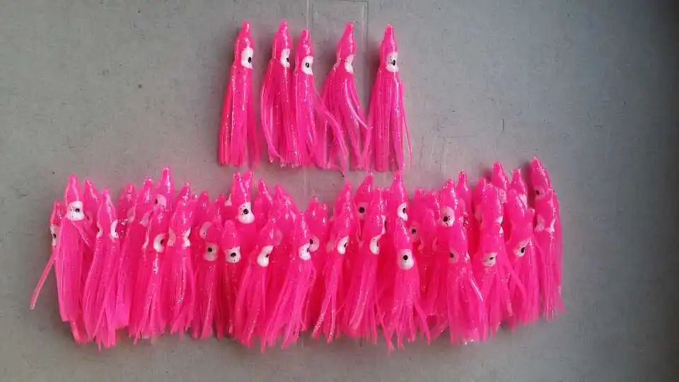 100pcs 5cm , fishing lure.soft lure , octopus lure, squid jigs, , pink
