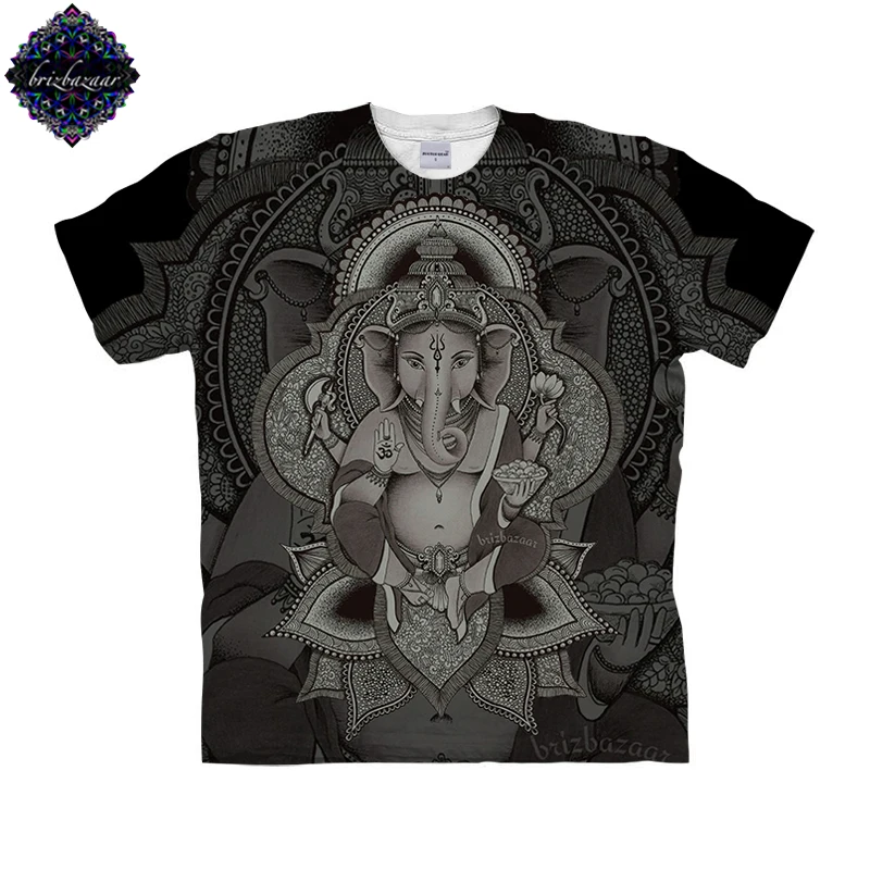 Ganesha от Brizbazaar художественная футболка Мужская с принтом изображением животного 3d