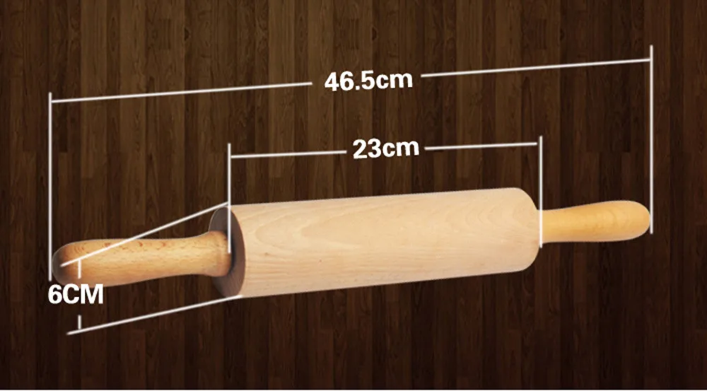 Деревянная ручка ролик Гладкий Скалка кухонный инструмент для выпечки хлеба Печенье лапши печенье, фондан, пирог тесто A719