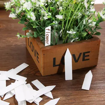 

100Pcs Mini Garden Plant Labels Plastic Nursery Garden Stake Tags Tool Pot Seedling Tray Marker Drop Shipping