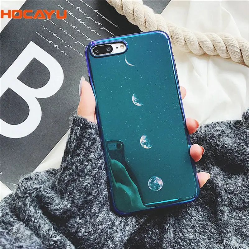 HOCAYU Wholesale Fancy Glitter Blue Light Mirror Cell Phone Case IMD