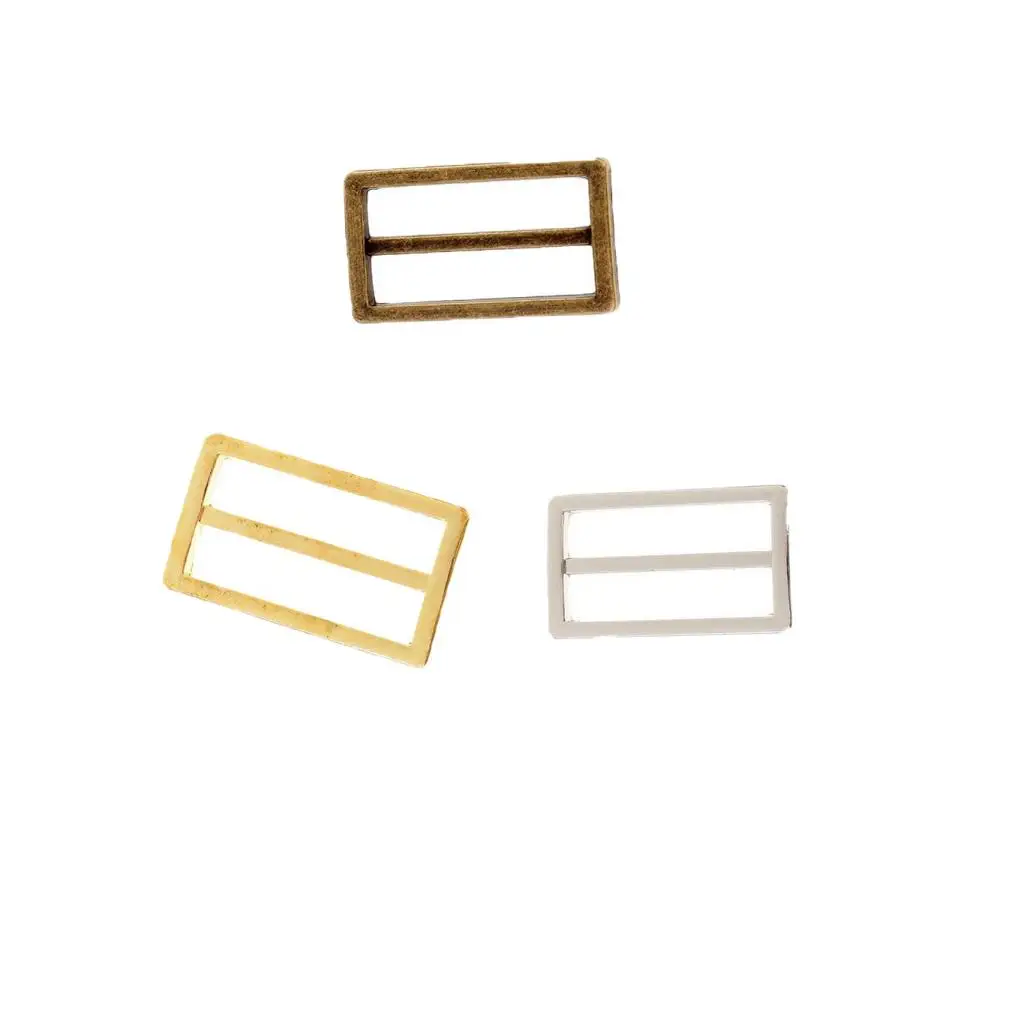 4Pcs Metal Tri Glide Slide Buckles Backpack Straps Adjuster Buckles 38mm Webbing Slider