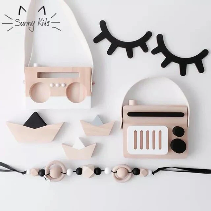 A Pair 15*10*0.9cm 4 Color Cartoon Wooden Hanger Hook Fashion Eyelash