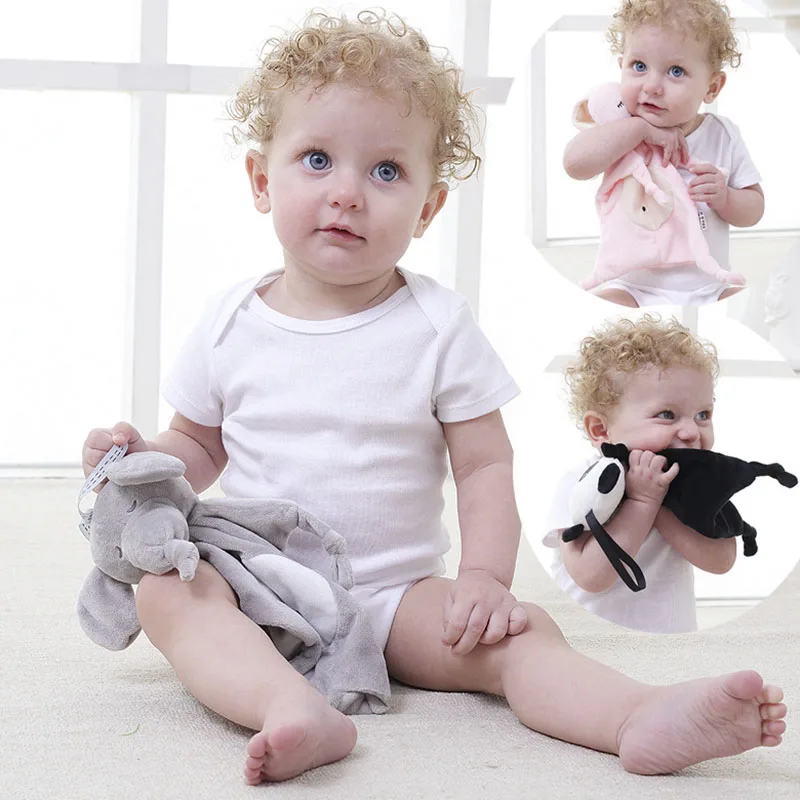

Baby Plush Toys Soothe Appease Towel Soft Stuffed Rabbits Comforting Towel Educational Toy 0-12 Months Baby Infant Sleeping Toys