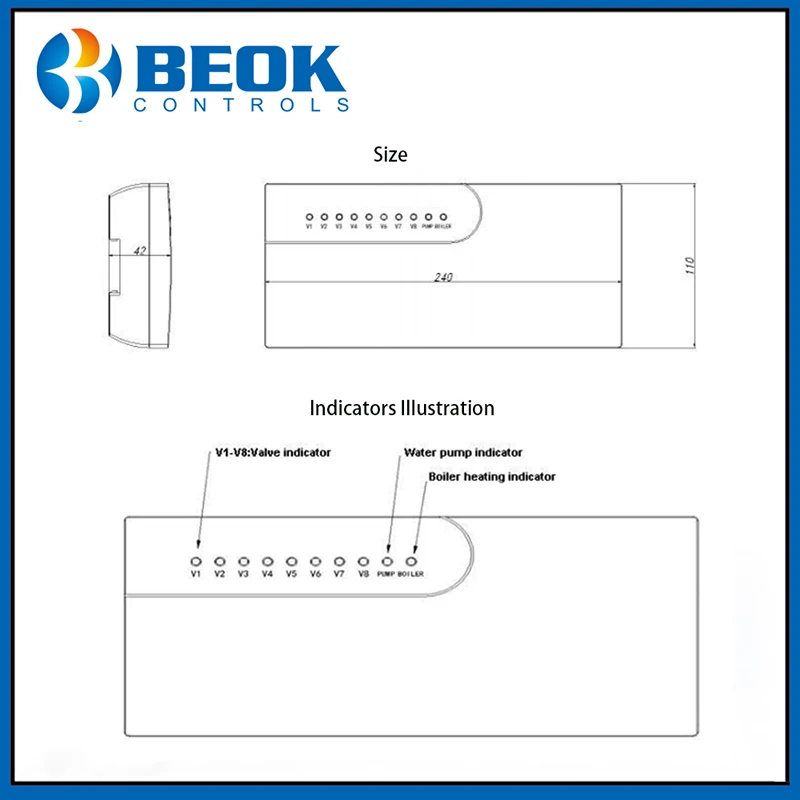 Beok CCT-10 концентратор контроллер 8 подкамерный электрический клапан lcd коробка показывает 8 каналов концентратор