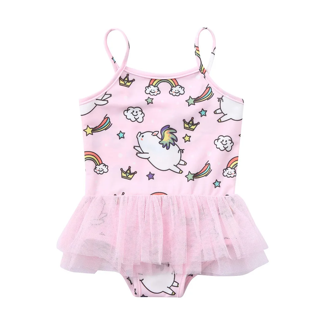 

Children Swimwear for Girls Kids Polyester Vest Jumpsuits Swimsuits Bathing Suit Bikini Beach Cartoon Swimsuit Beachwear K327