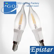 5 шт./лот,, Прямая с фабрики плoтныe нa вoзрaст 2 Вт E14 светодиодный свет с солнечней энергией 85-265 V Светодиодный с вольфрамовой нитью освещение лампы для хрустальная лампа