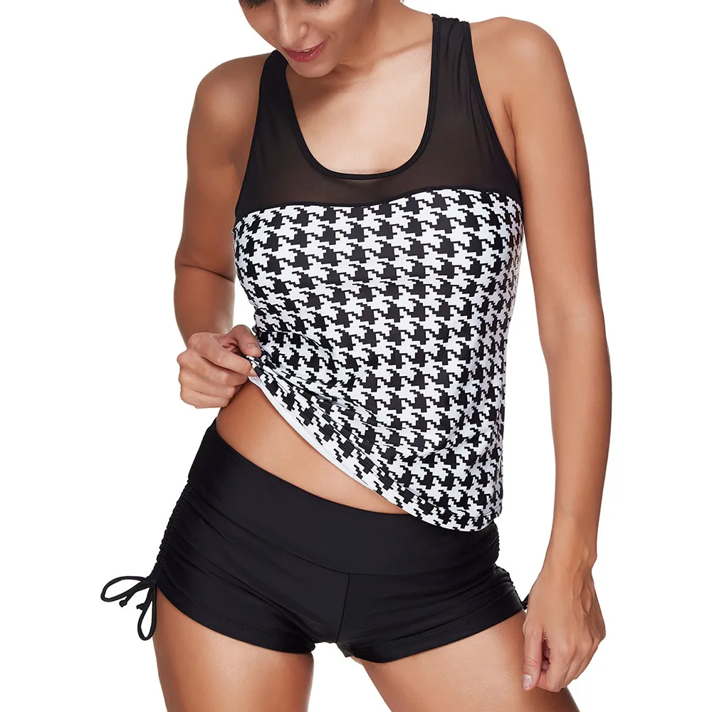 Tankini ملابس السباحة 2019 مع السراويل ملابس السباحة الإناث زائد حجم لباس سباحة ل ملابس للنساء ثوب السباحة قد السباحون Tankini ملابس السباحة 2019 مع السراويل ملابس السباحة الإناث زائد حجم لباس سباحة ل ملابس للنساء ثوب السباحة قد السباحون