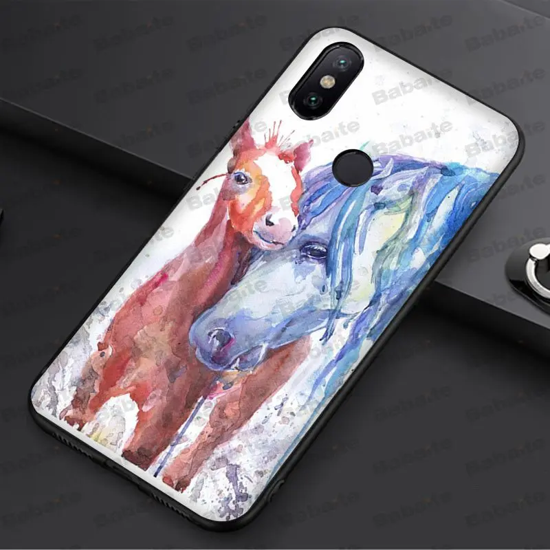 Watercolor horse Running Horses cow animal