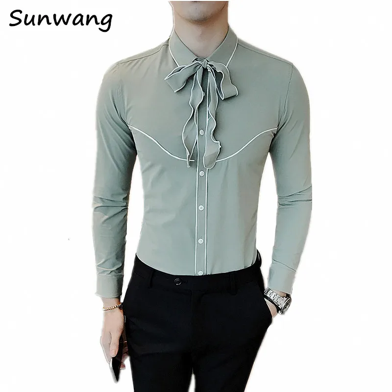 mens dress shirt and bow tie