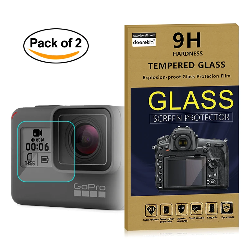 2 in1 Self Adhesive HD Glass LCD Display & Len Screen Protector for