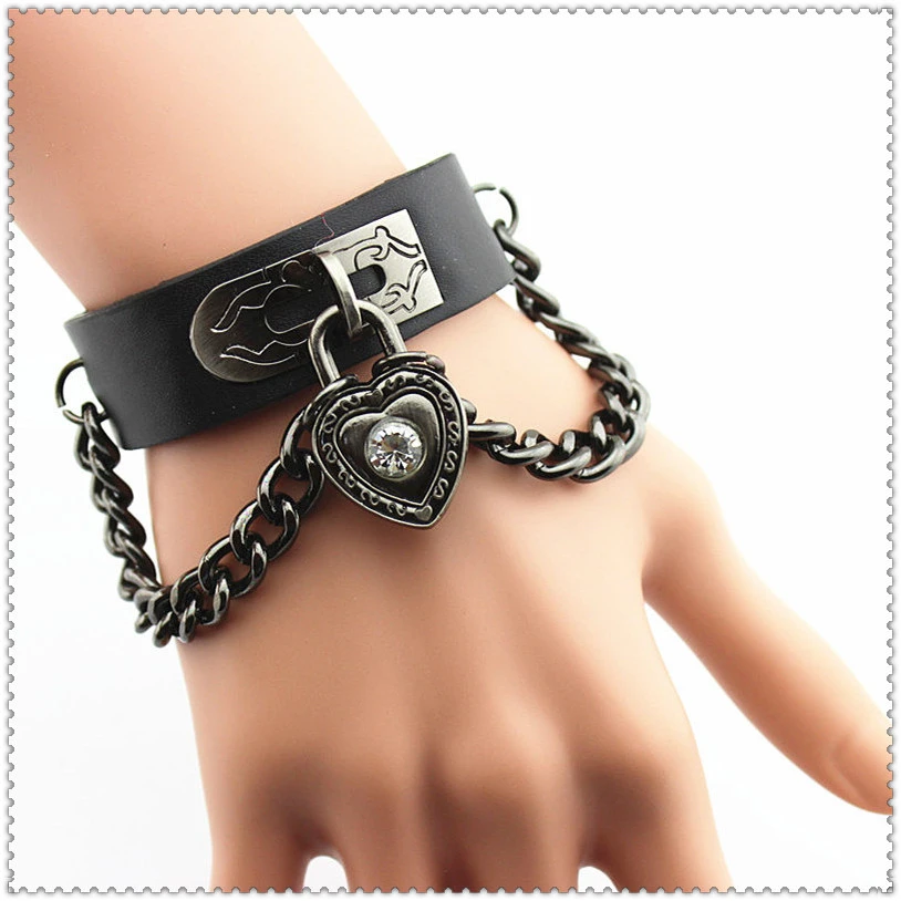 ナナコスプレゴシックパンクファッションロック本革ハンドリング Ring In The Ears Ring Diamond White Goldbracelet Ring Set Aliexpress