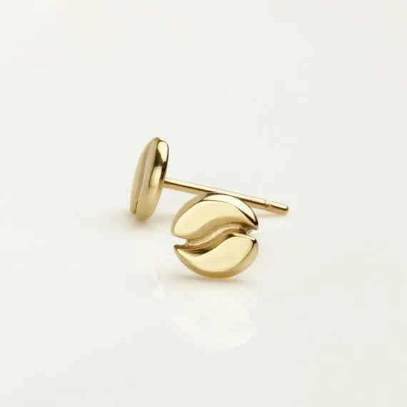 

1Pair- Fashion Coffee Bean Earrings Espresso Bean Coffee Addict Stud Earrings Tai Ji Stud Earring Pea Stud Earrings