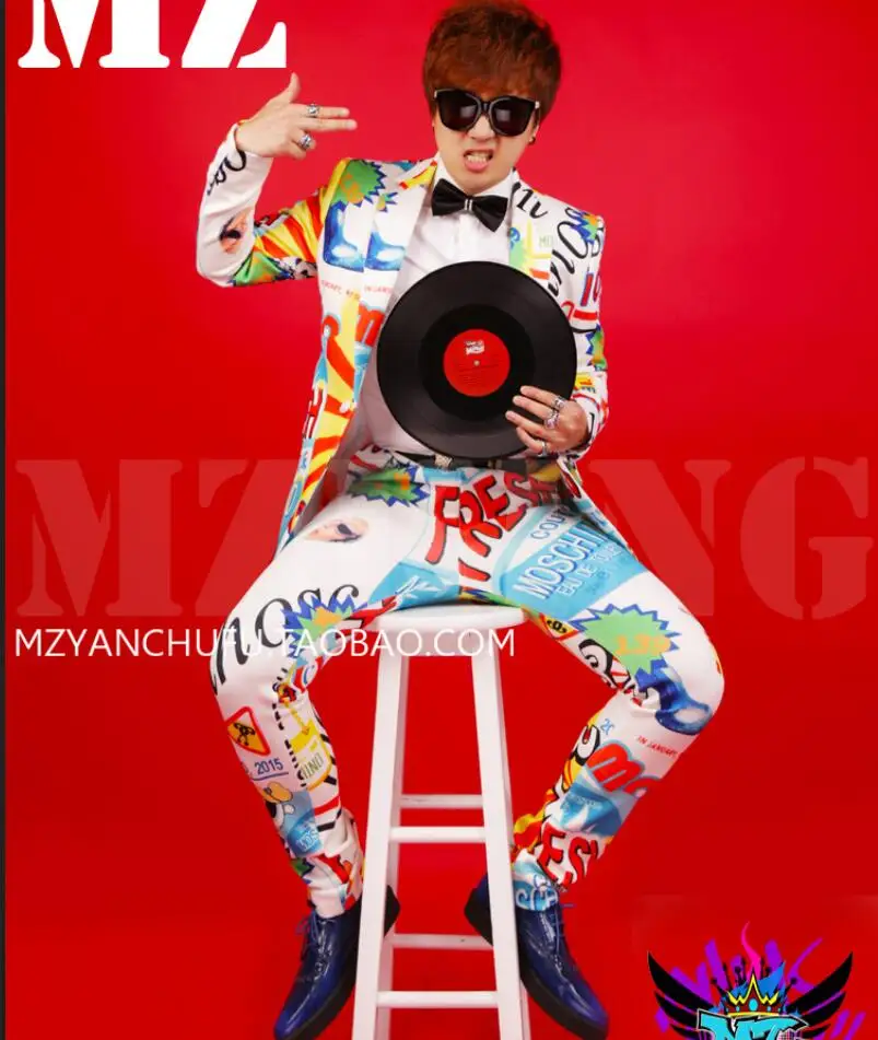 GD BIGBANG мужские певцы Длинные костюмы с вышивкой орла DJ Стадия DS одежда мужской костюм воротник плащ Мужская тонкая одежда