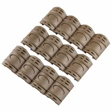 VERY100 12 шт. Тактический винтовочный Вивер Пикатинни Handguard Quad Rail крышки резиновая Тан Fit 20 мм Rail