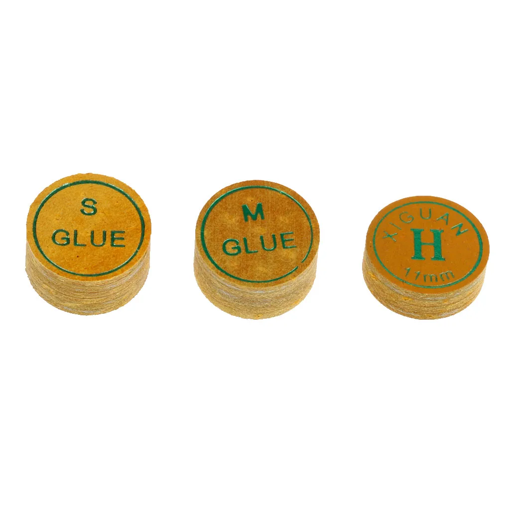 High Quality Pigskin Snooker Pool Cue Tips 11mm / 13mm - Soft /Medium /Hard for Laminated Leather Cue Tips Billiards Accessories