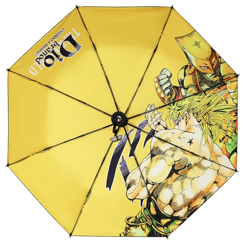 Япония Аниме Джоджо Необычные Приключения Золотой ветер Джорно Джованна Косплей складной зонт от дождя и солнца мужчины женщины Анти-УФ путешествия подарок