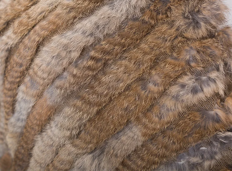  Winter Warm Shawl Poncho For Women Knitted Real Rabbit Fur Shouder Pashmina Capes Lady Natural Fur Wraps (35)