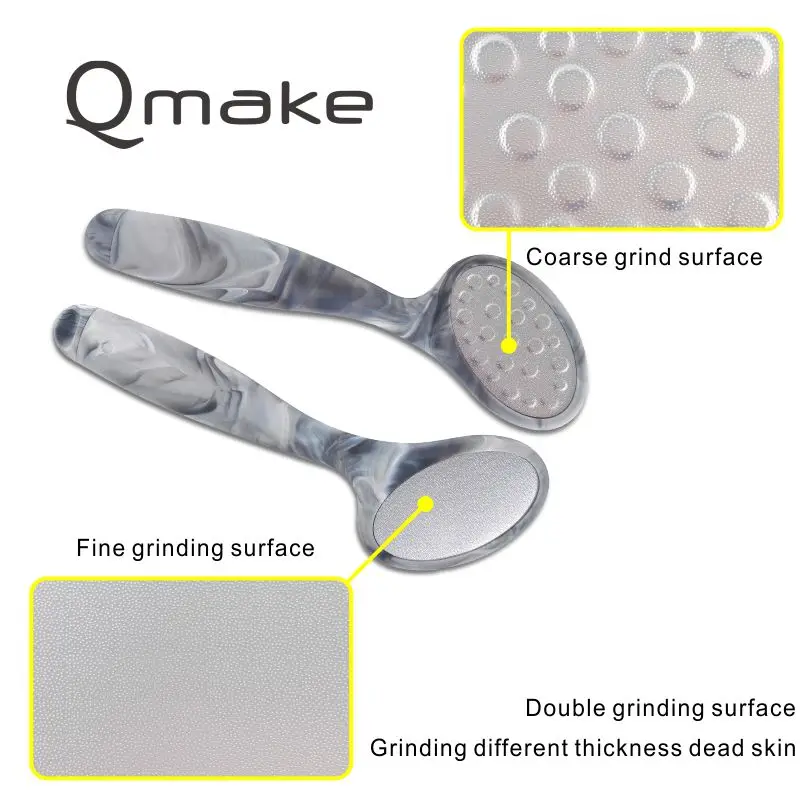 Qmake Professional Dual Sided matel Foot Rasp Feet File Grater and Dry Coarse Rough Cuticle Skin