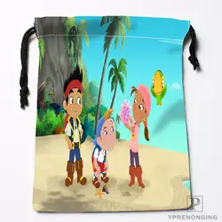 Пользовательские Neverland карта Drawstring дорожные сумки для хранения мини-сумка Плавание Пеший Туризм игрушки мешок Размеры 18x22 см #0412 -03-29