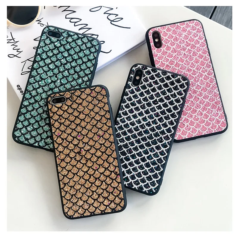 

Fish scale glitter Case For Samsung Galaxy j2 Prime G532 2016 Cover for samsung galaxy j7 prime on7 2016 For Samsung A30 A20