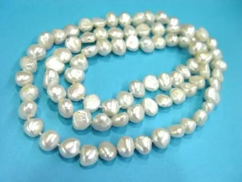 

ddh001909 necklace white freshwater pearl 9mm baroque beads 33