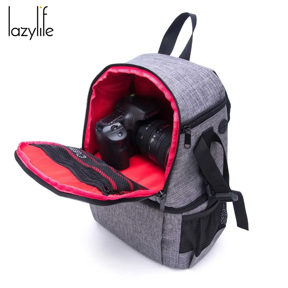 

LAZYLIFE Waterproof denim Photography Bag Usb charging interface Wear-resistant Camera Photo Backpack Men for Nikon/Canon/ Sony