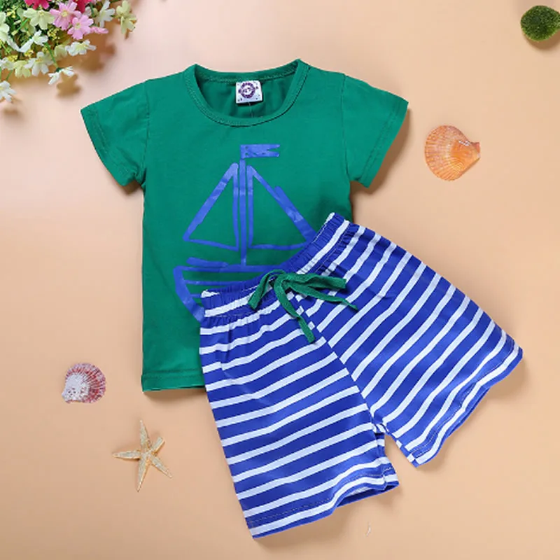 2017 kids clothes boys sets summer children clothing sets baby boys star t shirt +shorts