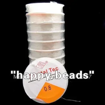 

10Rollsx10M Translucent Stretch Elastic Beading Cord/String/Thread 0.8mm(w00002)