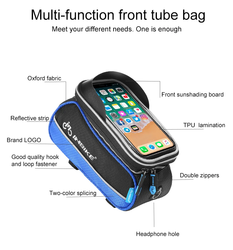 INBIKE, велосипедная сумка, 6 дюймов, рамка, передняя головка, верхняя труба, сотовый телефон, MTB, велосипедная сумка, сенсорный экран, сумка для езды, Аксессуары для велосипеда