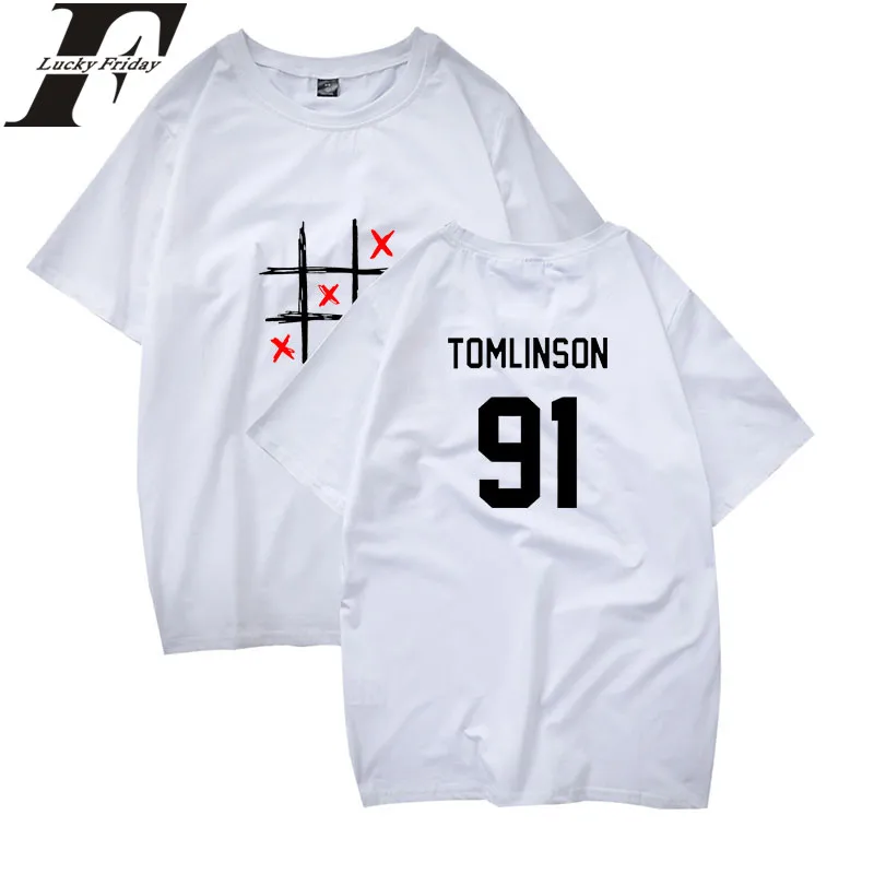 LUCKYFRIDAYF Louis Tomlinson One Direction Short Sleeve T-shirt Men/Women Summer Cotton Tshirt Men Casual Clothes Plus Size 4XL