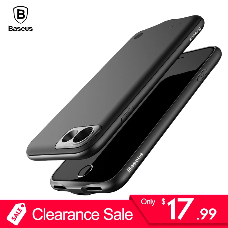 Goedkoop Baseus Batterij Oplader Voor iphone 8 7 Plus 2500 3650 mAh Backup Powerbank Opladen Case Voor iPhone 8 7 Externe Batterij Case