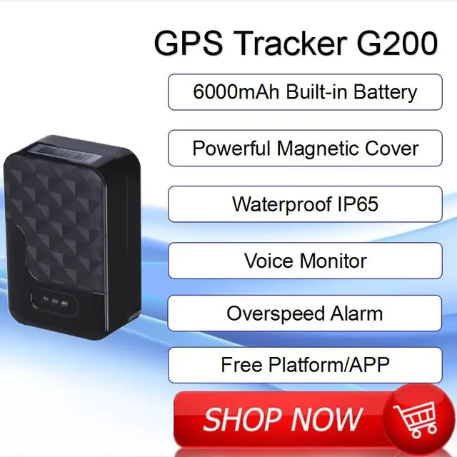 Wireless Car GPS Tracker G200 Super Magnet WaterProof Vehicle GPRS Locator Device 60 Days Standby Real-Time Online App Tracking 5