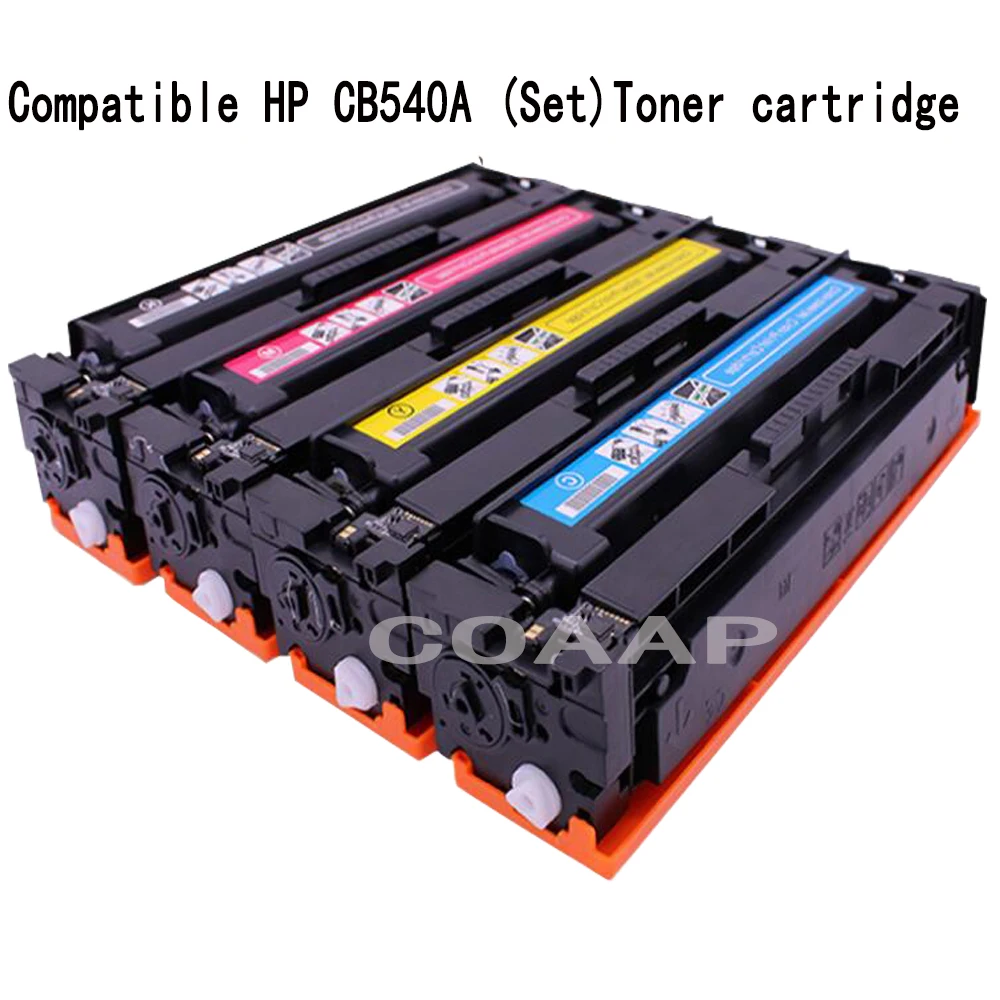 Тонер-картридж совместимый с 125A CB540A CB541A CB542A CB543A (4 упаковки) для HP Color laserJet CP1213 CP1214