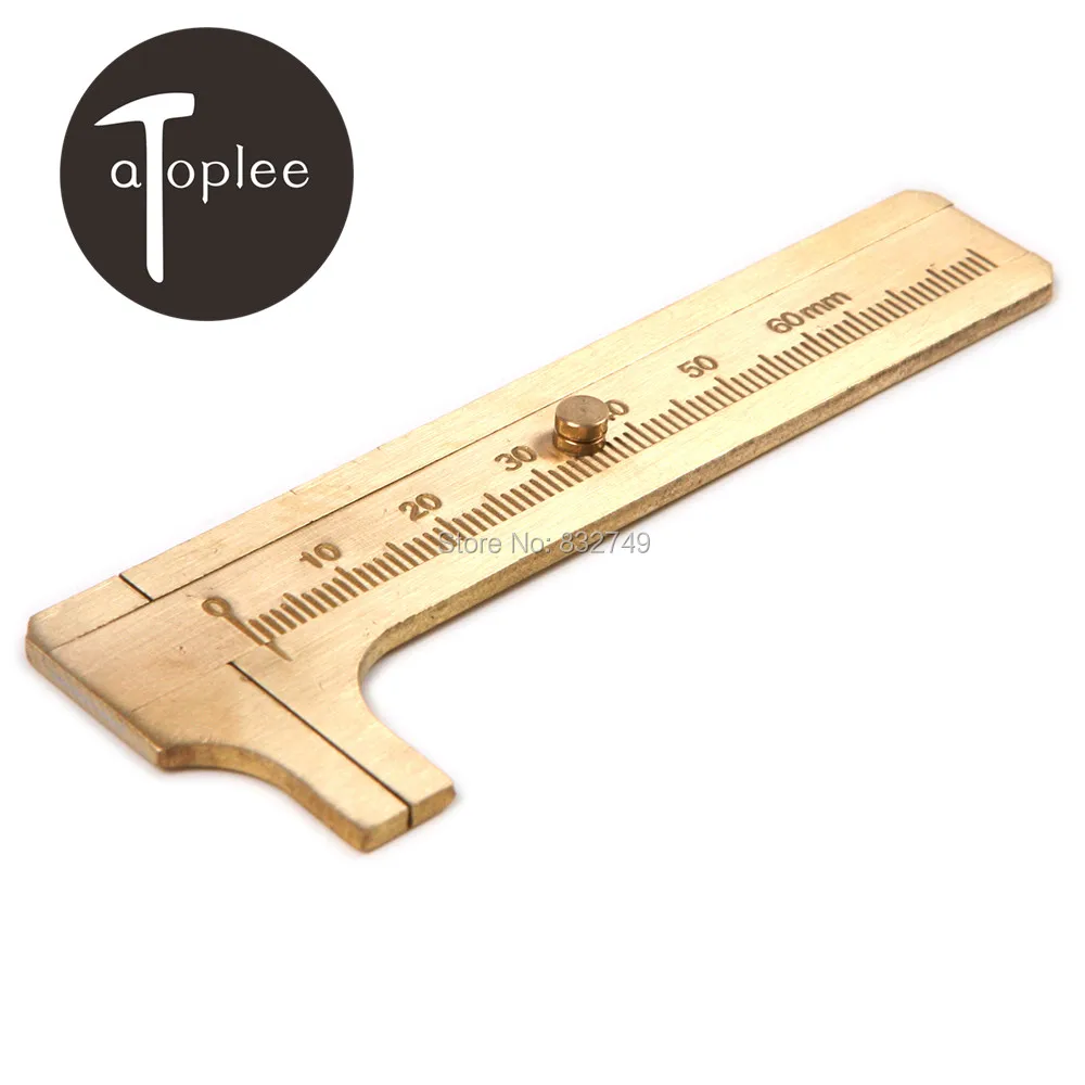 1PCS Mini Portable Single Scale Brass Caliper 0 80mm Sliding Gauge