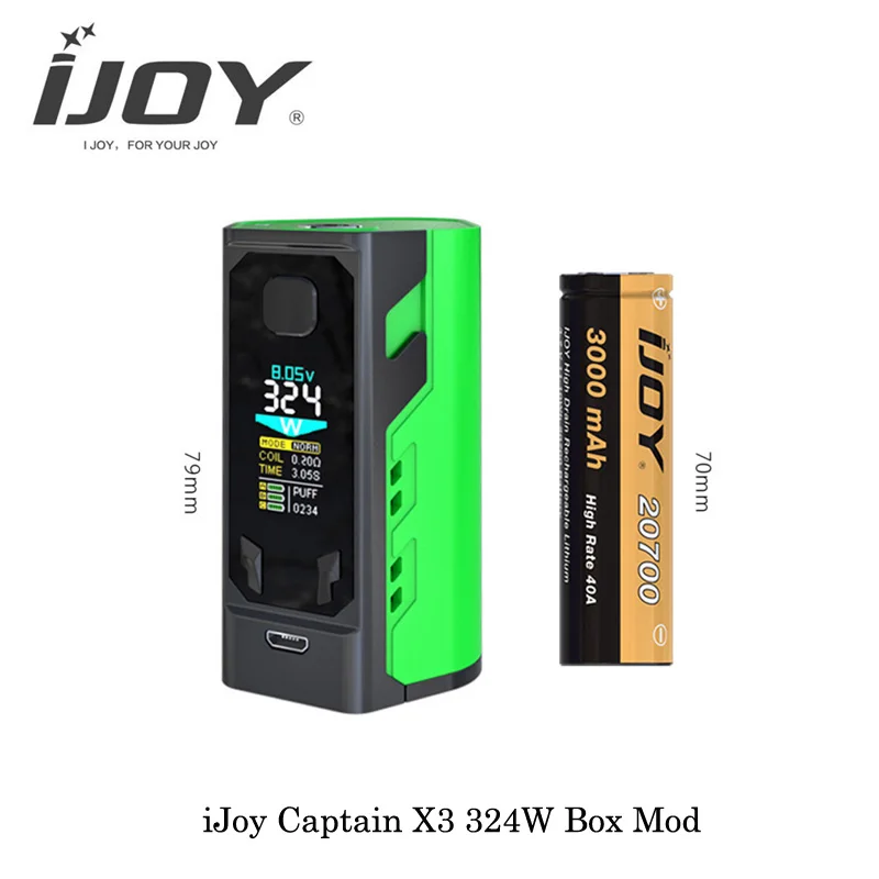 3PCS 20700 Batteries IJOY Captain X3 TC 324W Box Mod Vape elektronik sigara Fit Captain X3 subohm Tank 8ml VS SMOK Mod Box vape 3PCS 20700 Batteries IJOY Captain X3 TC 324W Box Mod Vape elektronik sigara Fit Captain X3 subohm Tank 8ml VS SMOK Mod Box vape