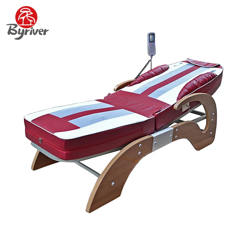 BYRIVER Electric 9 Roller Infrared Heating Wooden Jade Stone Therapy