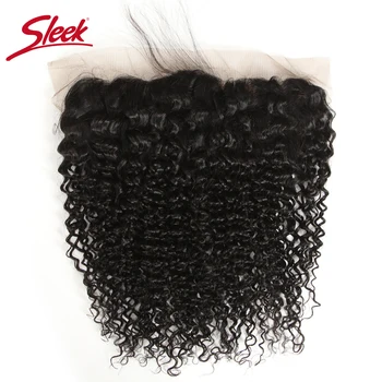

SLEEK HAIR 13"X4" Malaysian Curly Hair Lace Frontal 8-18 Inches 1/2/3 Pcs Ear To Ear Free Part Closure Remy Human Hair