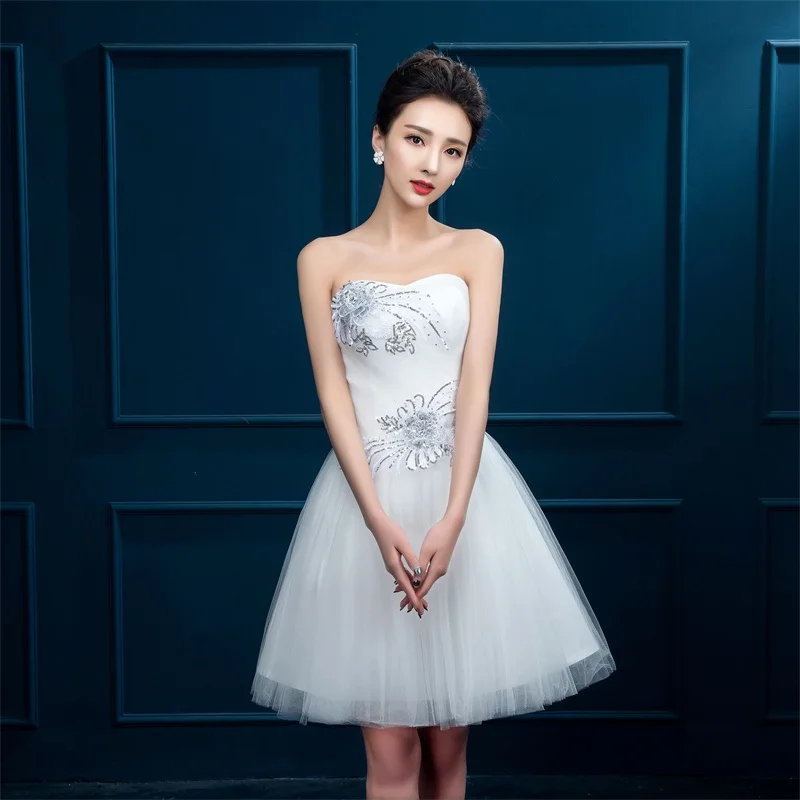 Brand New Evening Dresses Short Bride Gown Glamorous Princess Ball Prom Party Homecoming/Graduation Formal Dress