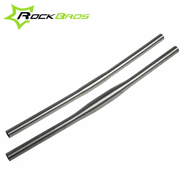 Cheap ROCKBROS Titanium Ti MTB XC Straight Flat Handlebar 25.4mm/31.8mm for Mountain MTB Road Cycling Bike Bicycle