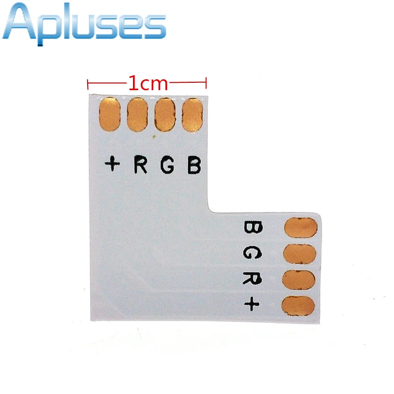 

4pin LED Connector L Shape Corner For 10mm 5050 RGB LED Strip Light