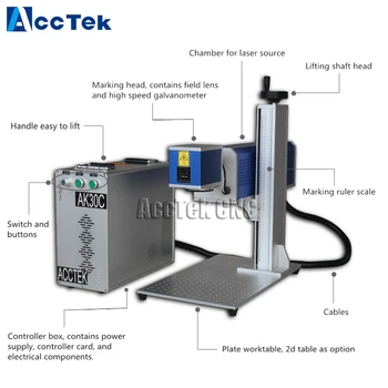 Discount price 10W 30W Synrad metal tube Portable laser engraving machine on wood co2 laser marking machine