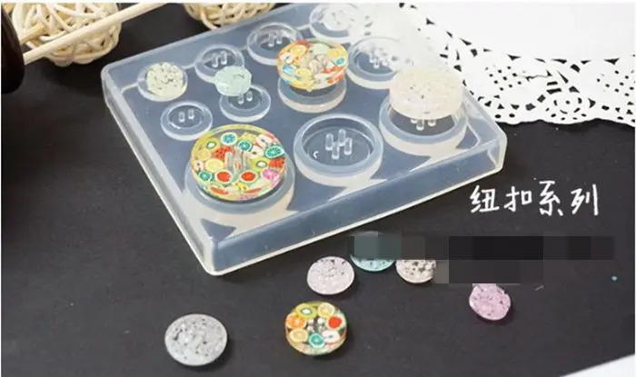 

1 Pcs Diameter of transparent DIY button Set Molds Jewelery Making Tools Epoxy Molded Jewelery
