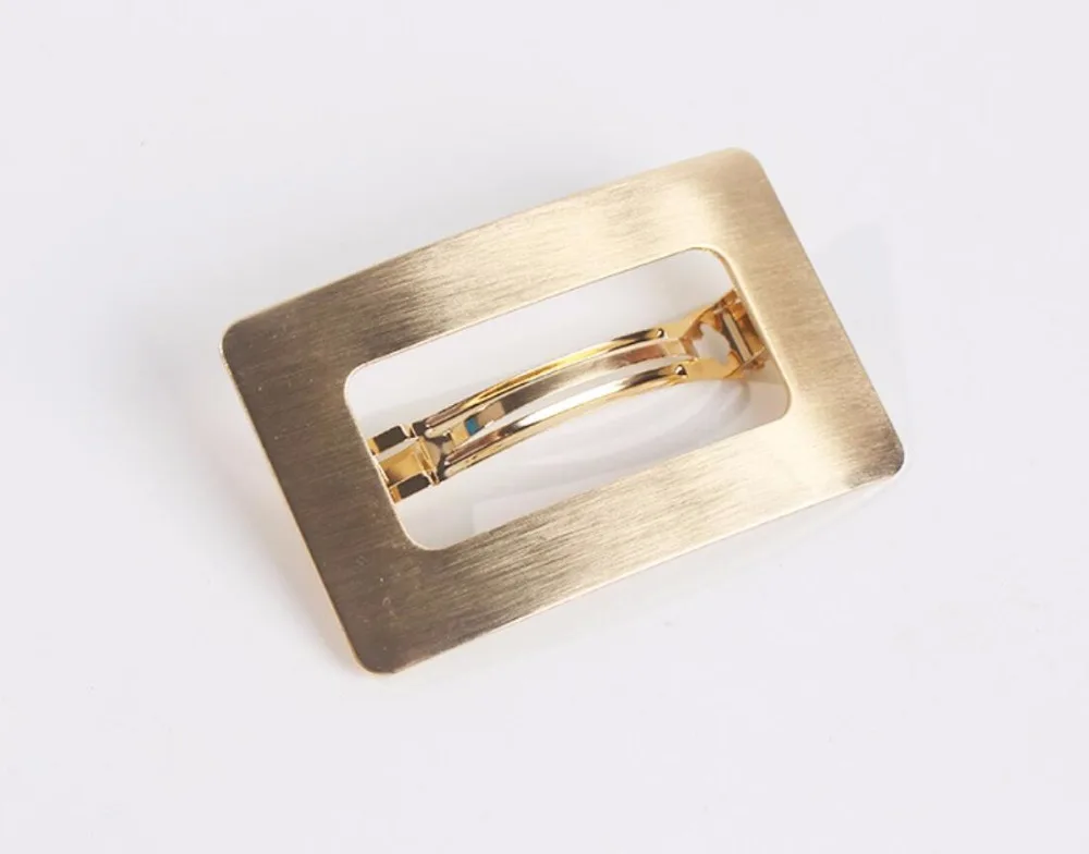 

New arrival fashion Simple geometric square Hair Pin lovely women cute Clip basic Hairpins Side Clips barretta side clip