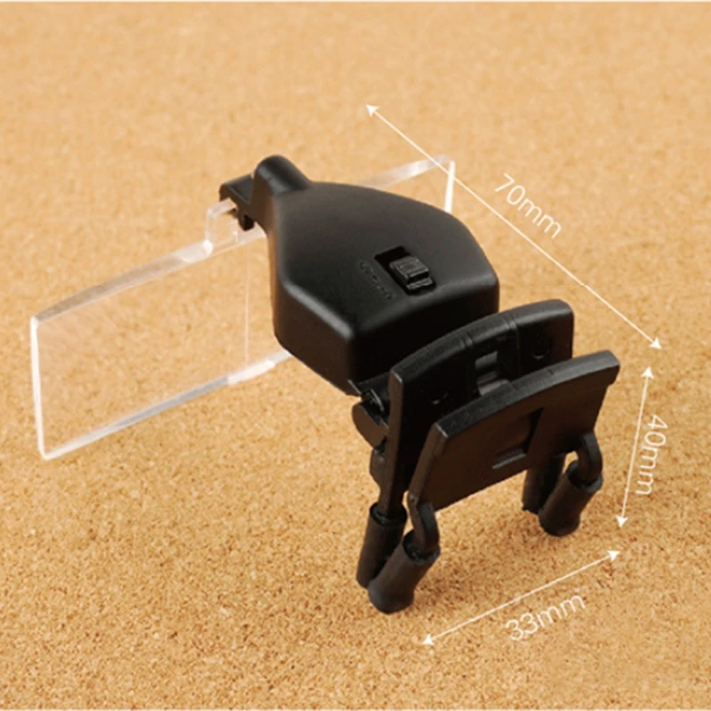 1.5X, 2.5X, 3.5X Multipower LED Light Eye Glasses Low Vision Clip Magnifying Glass Loupe MG19157-2