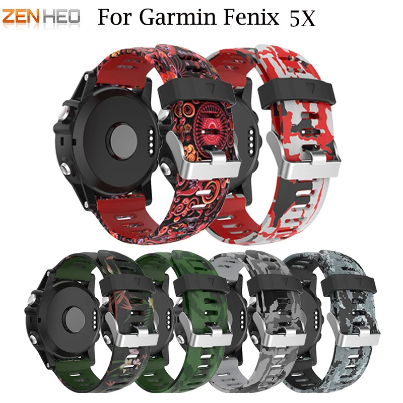 

ZENHEO 26mm Silicone Watch Strap Replacement for Garmin Fenix 5X/5X Plus Outdoor Sport Band for Garmin Fenix 3 Watchband Straps