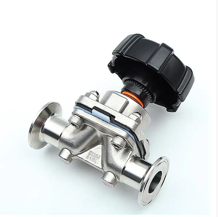

free shipping 316 Stainless Steel Medical and Health Grade Diaphragm Valve Sterile Diaphragm Valve quick connection ball valve